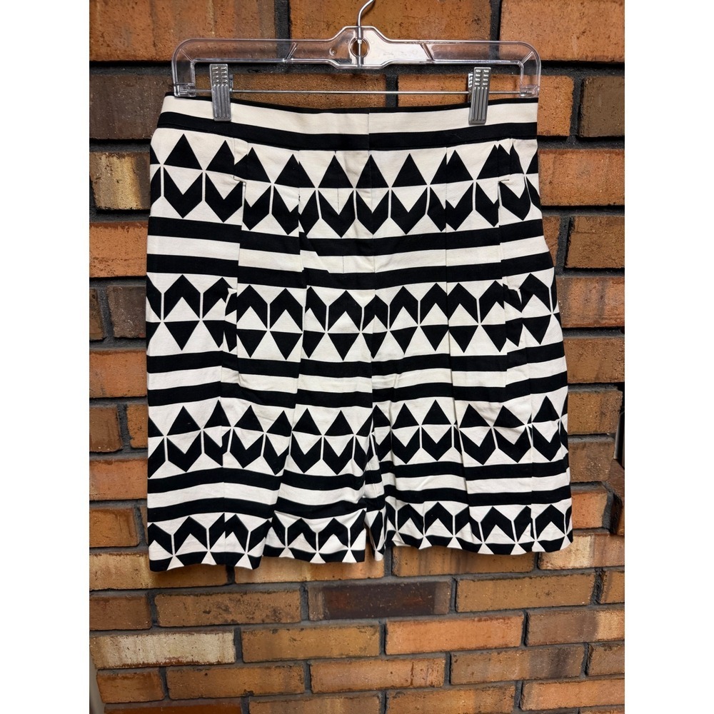 Edun Geometric Print High Waist Bermuda Shorts
